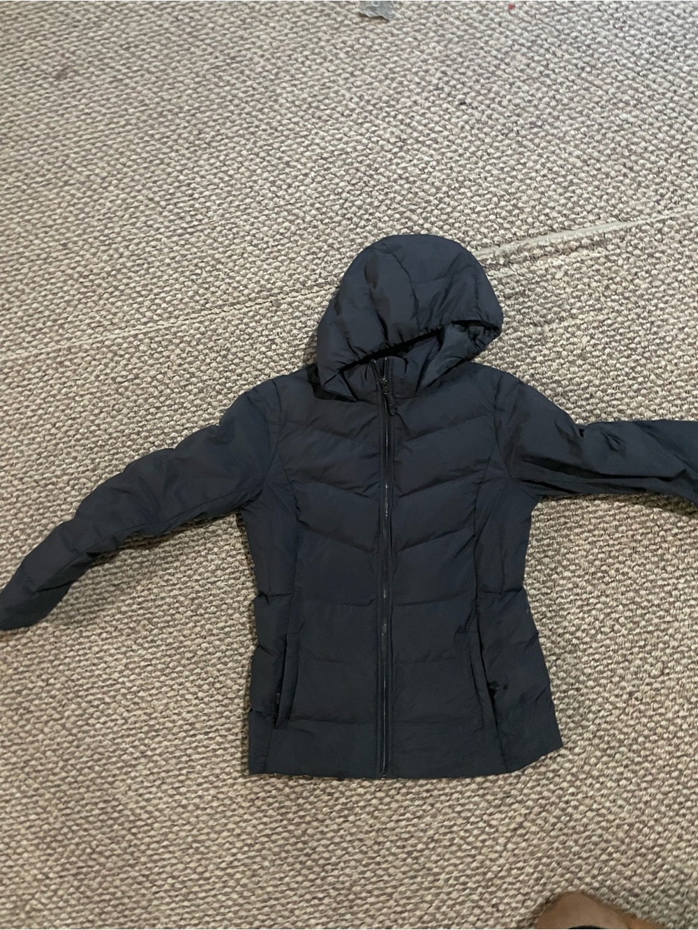 32 Degrees Black Puffer Jacket with Hood